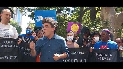 The Michael Nieves #michaelnieves #haltsolitary Emergency Action outside City Hall 9/1/2022