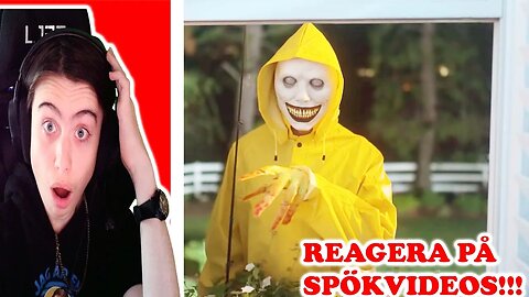 REAGERAR PÅ LÄSKIG VIDEO PÅ YOUTUBE! #svenska # reagera på läskig video