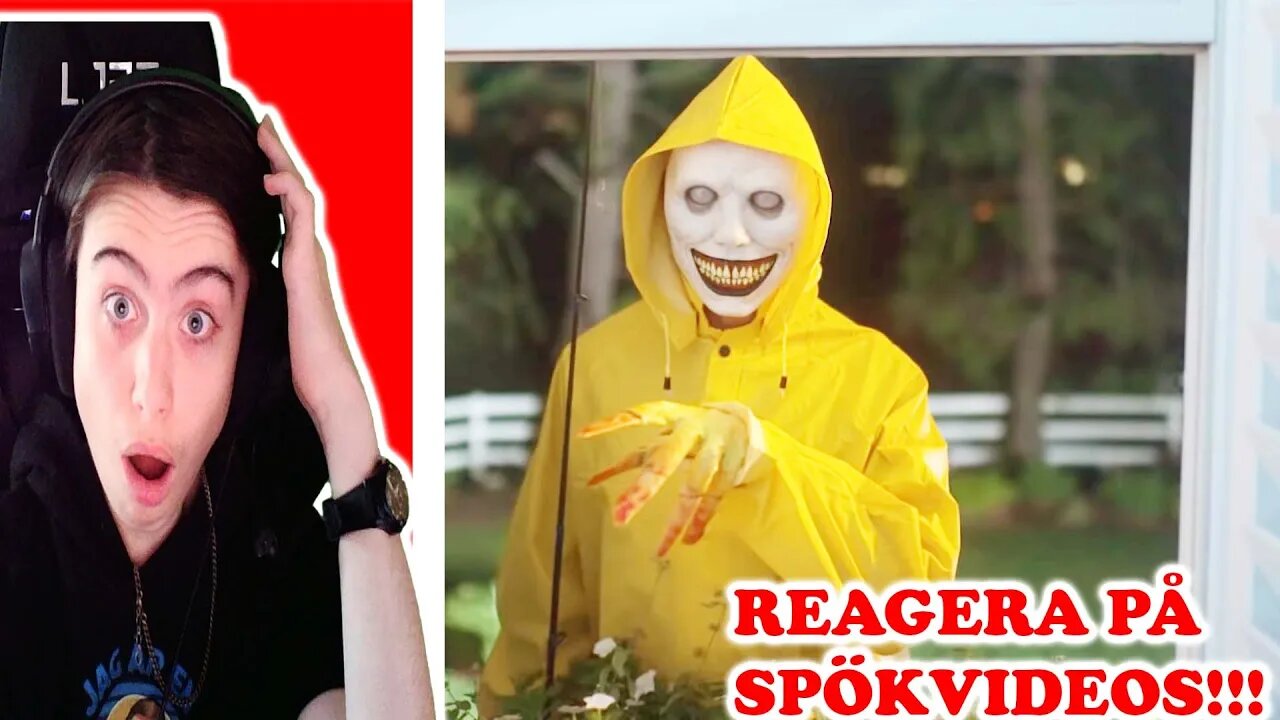 REAGERAR PÅ LÄSKIG VIDEO PÅ YOUTUBE! #svenska # reagera på läskig video