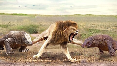 Aghast! The Brutal Moment When the Fierce Lion Couldn't Avoid The Giant Lizard Bites| Wildlife 2023