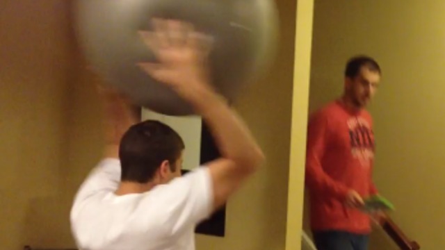 Exercise Ball Knockout Breaks The Walls Down