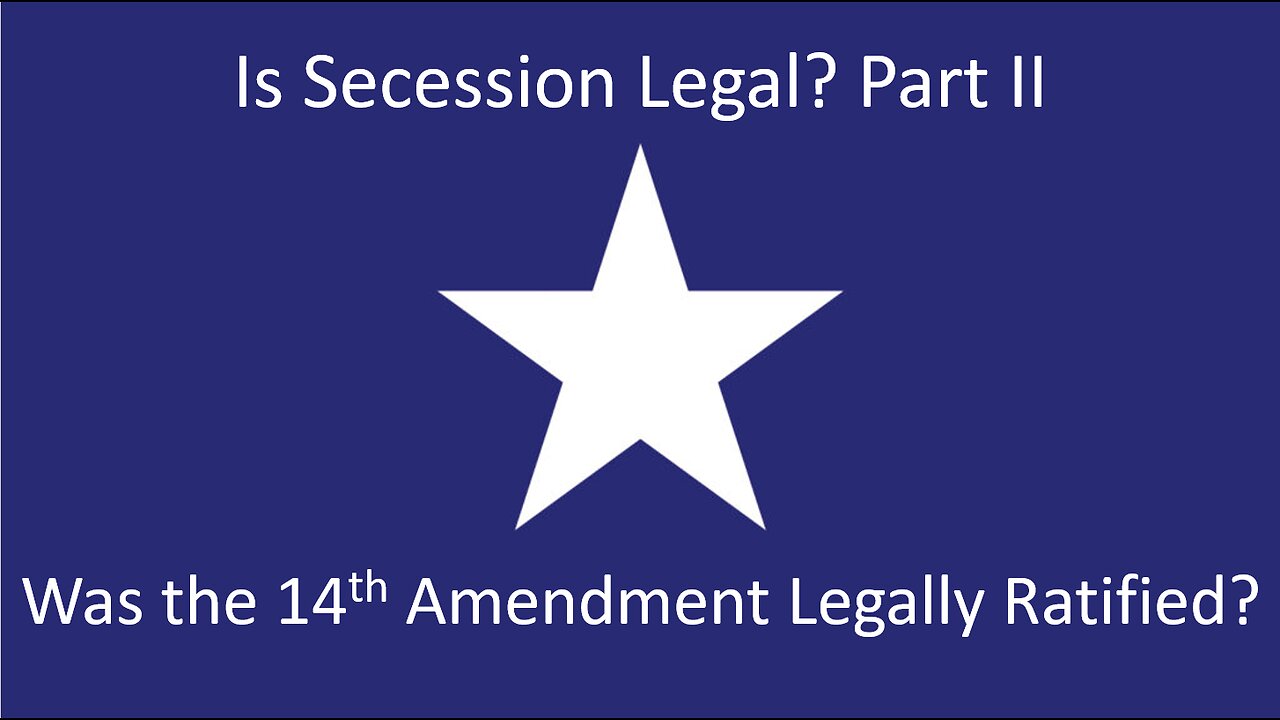 Is Secession Legal? Divorce or Civil War Part II