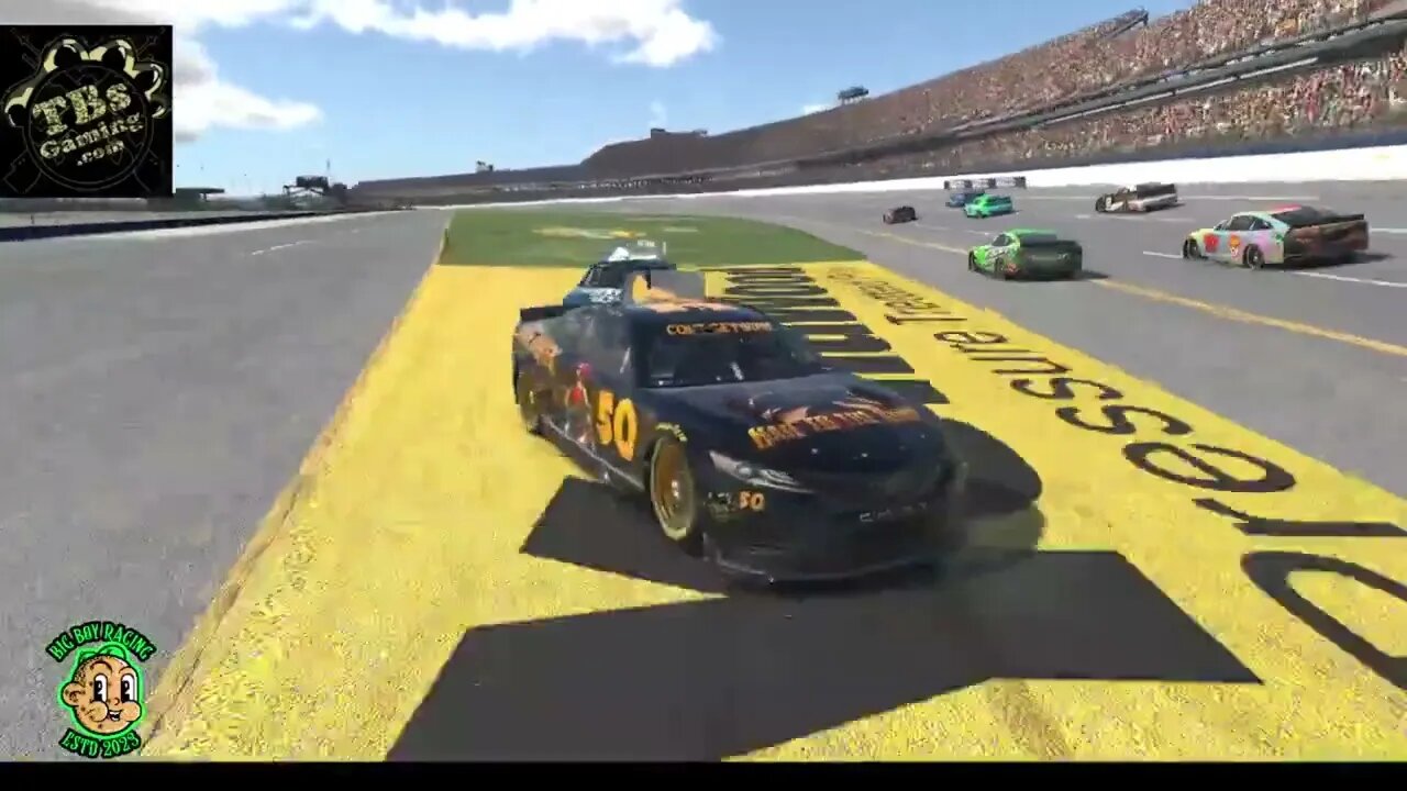 it was all on the 1 car . We should have expected that. #iracing #simracing #crashes #nascar