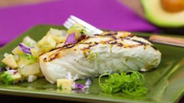 Grilled White Fish with Avocado Relish