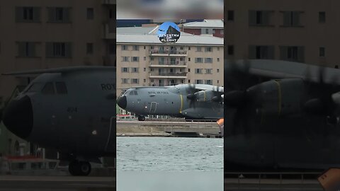 Greeting RAF A400M After Landing at Gibraltar