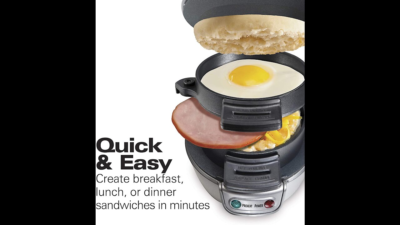 Hamilton Beach Breakfast Sandwich Maker, Silver