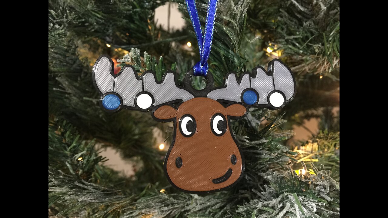 Christmas Moose Ornament