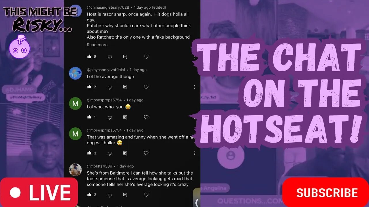 THE MEN IN THE CHAT GET CALLED OUT BY THE PANEL! HINK JOINS AND STICKS UP FOR THE CHAT!