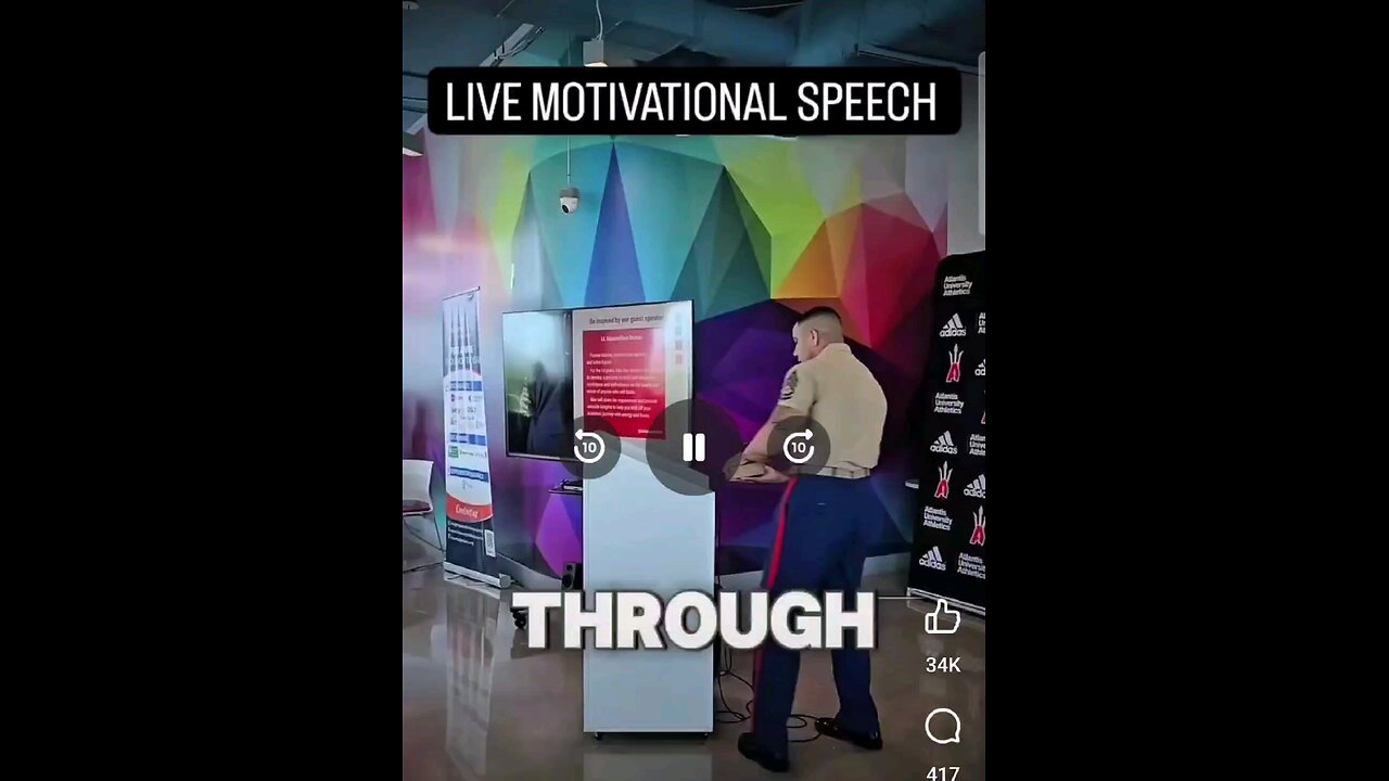 Staff Sargent of Marines Give motivational speech