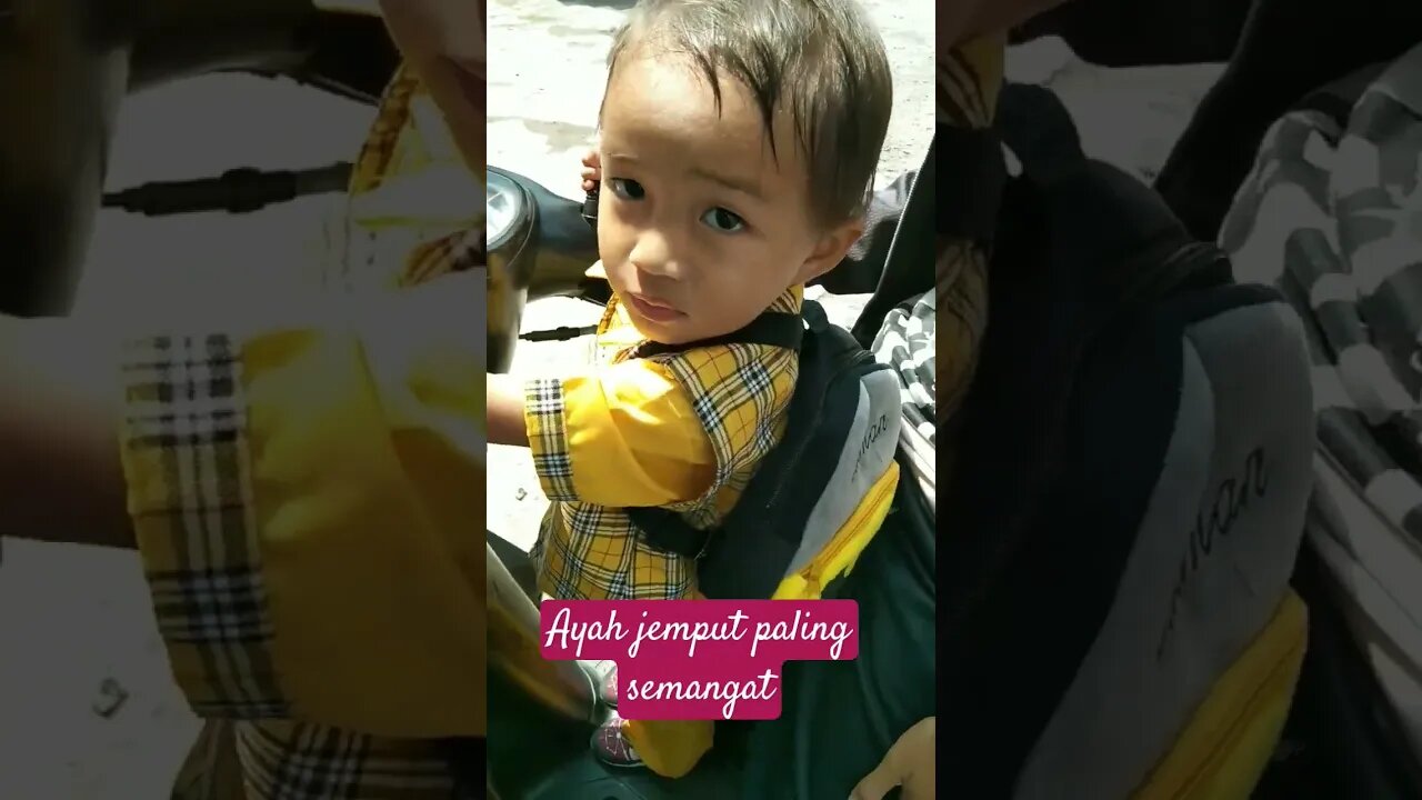 hari kedua sekolah Kaka di jemput ayah #anakpintar #anaksehat #anaklucu