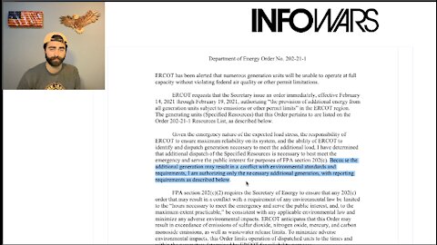 US Dept. Of Energy STOPPED TEXAS From Generating Life-Saving Electrical Energy In An Emergency!