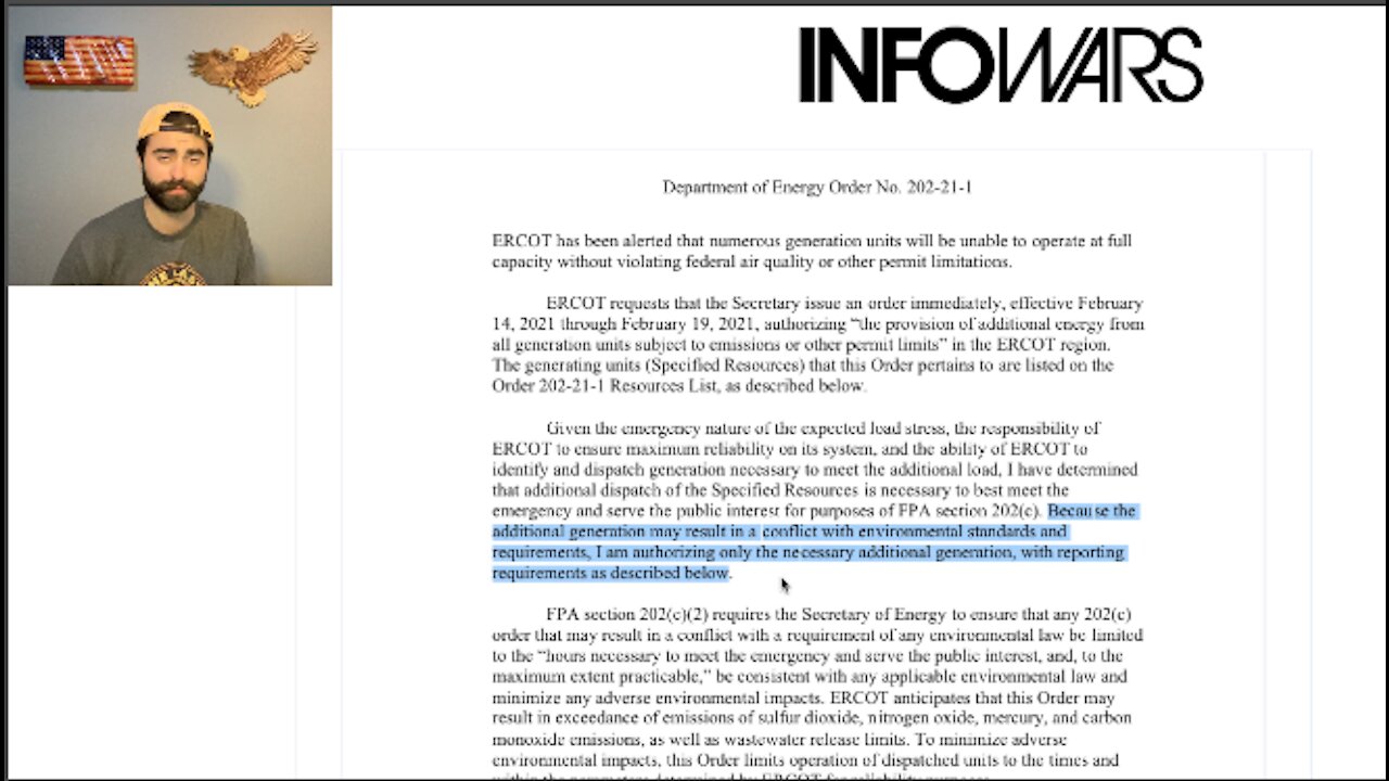 US Dept. Of Energy STOPPED TEXAS From Generating Life-Saving Electrical Energy In An Emergency!