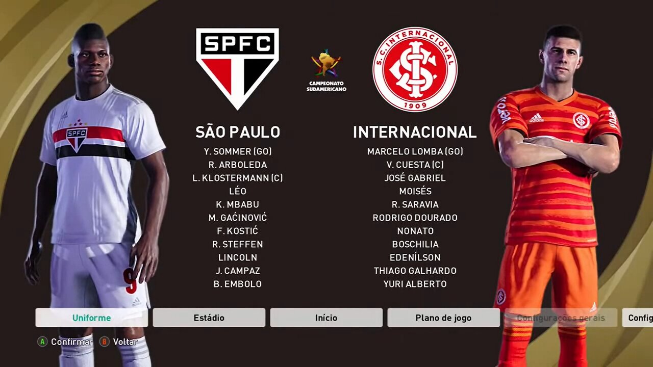 SÃO PAULO-BRA x INTERNACIONAL-BRA | LIBERTADORES 2020 - QUARTAS | LIGA MASTER