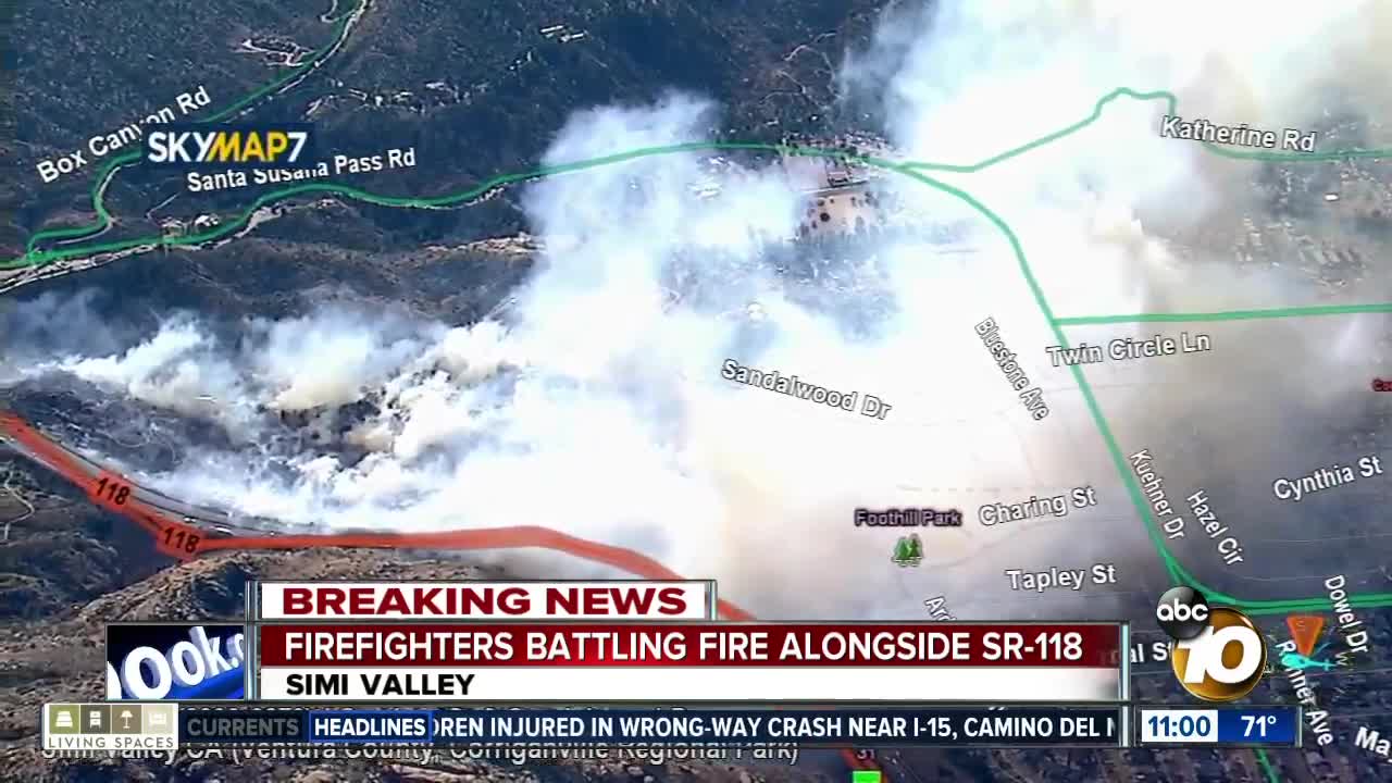 Peak Fire breaks out in Simi Valley