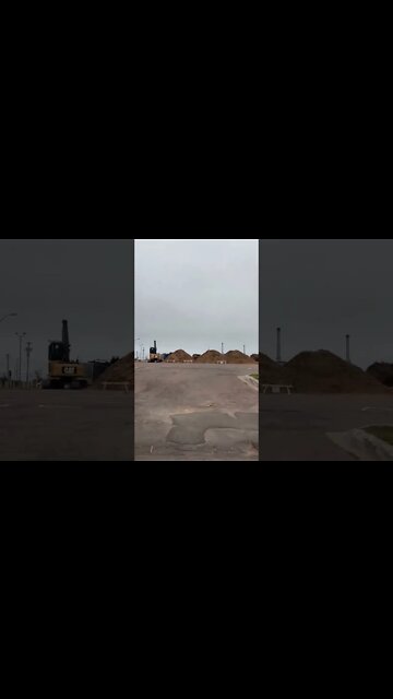 Wood Chipper is Working Hard after the Hurricane