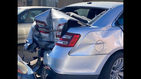 Runaway UPS truck slams into 3 parked cars, tow truck in Denver's Harvey Park South neighborhood