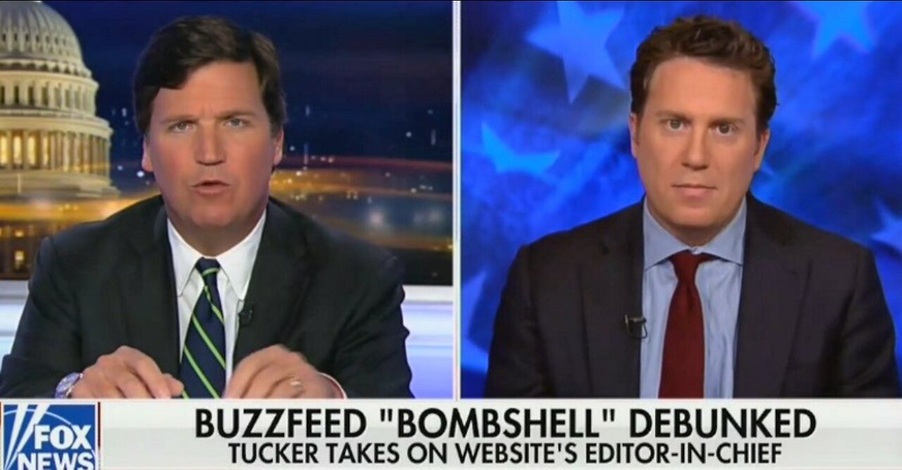 Tucker Carlson tips BuzzFeed editor over debunked 'bombshell' Cohen story