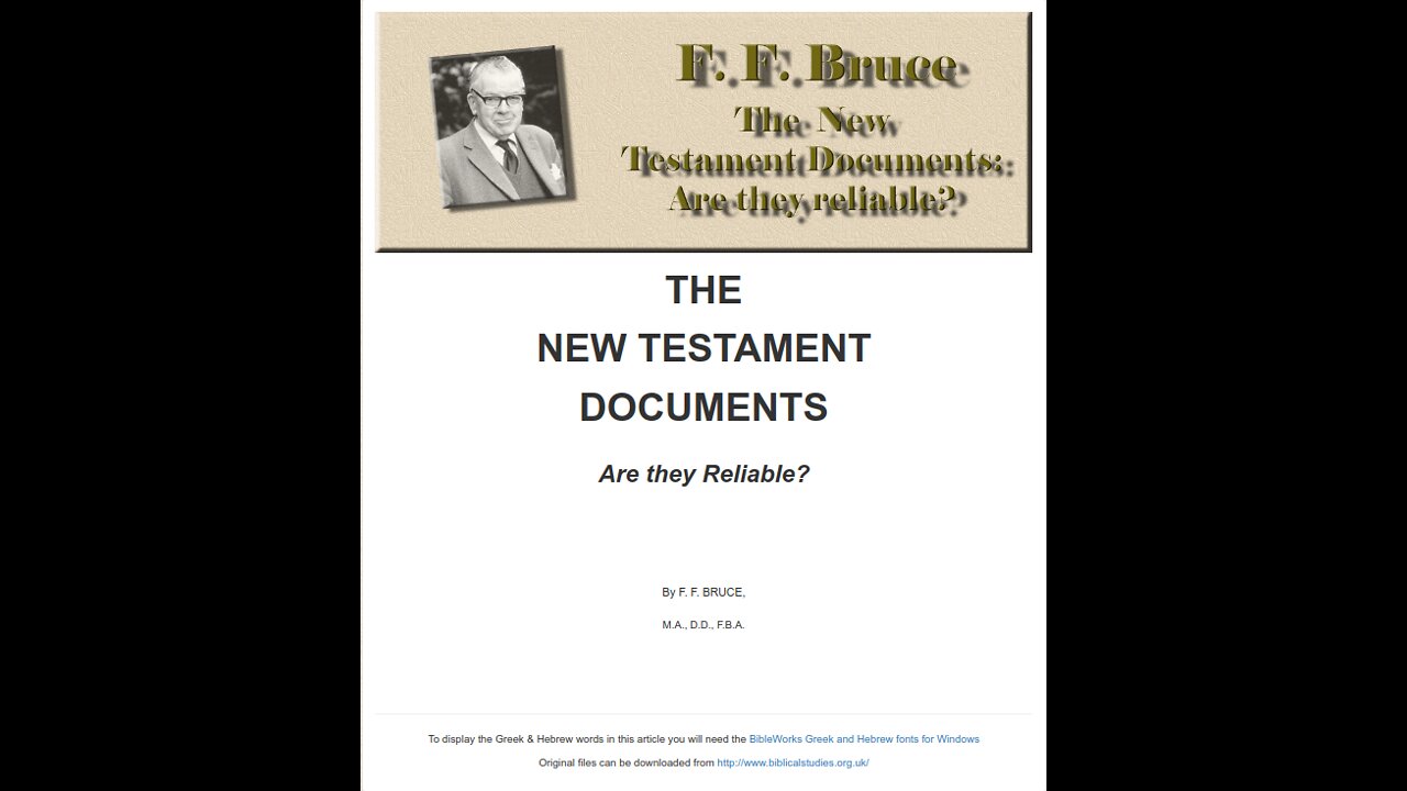 New Testament Documents - Are They Reliable, By Frederick Fyvie Bruce, Chapter 8