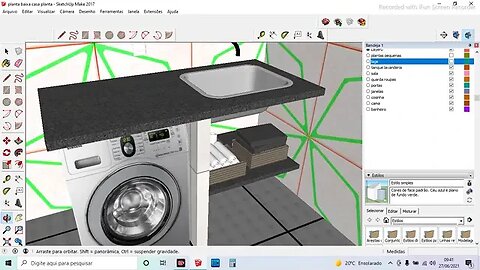 planta de casa com 2 /quartos