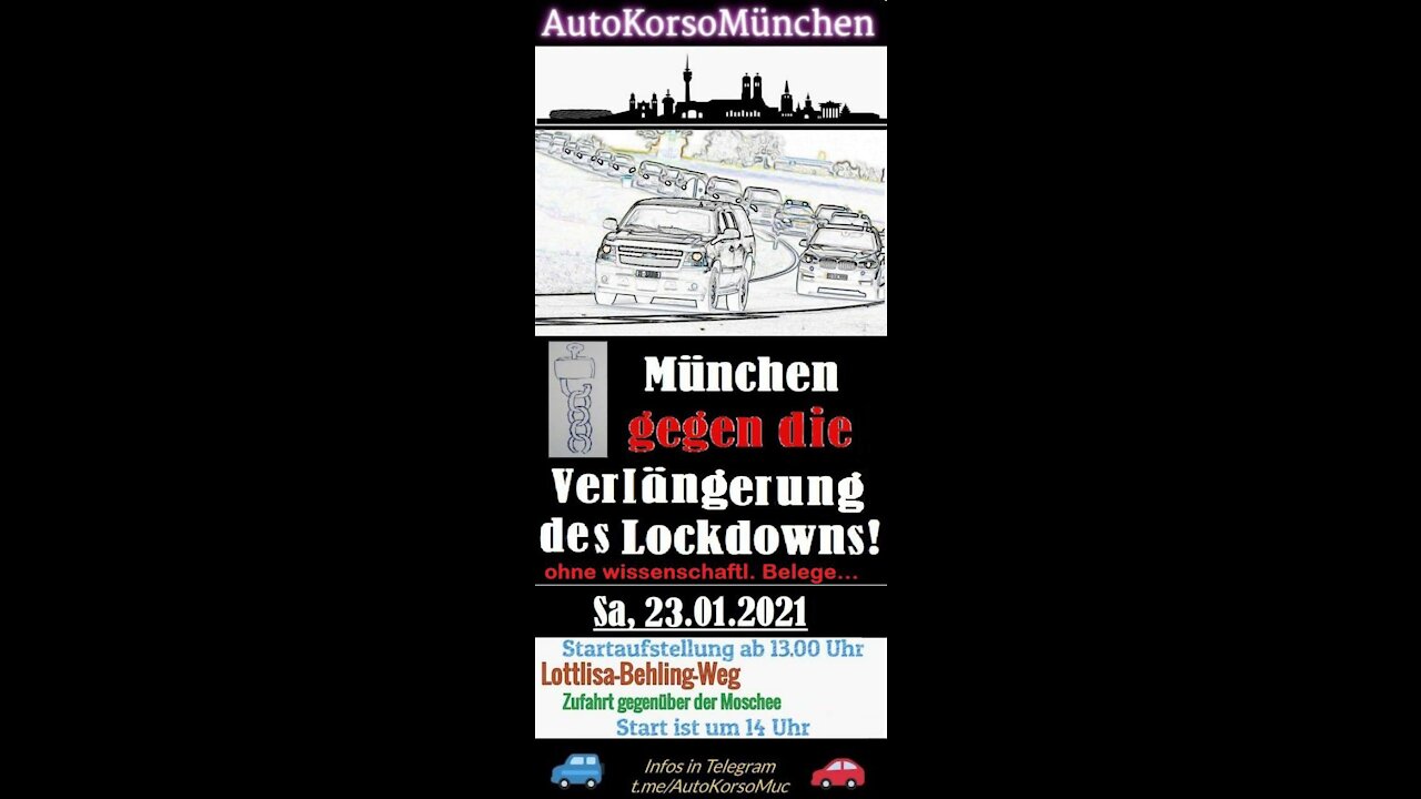 Autokorso München 23.01.2021. gegen den Lockdown