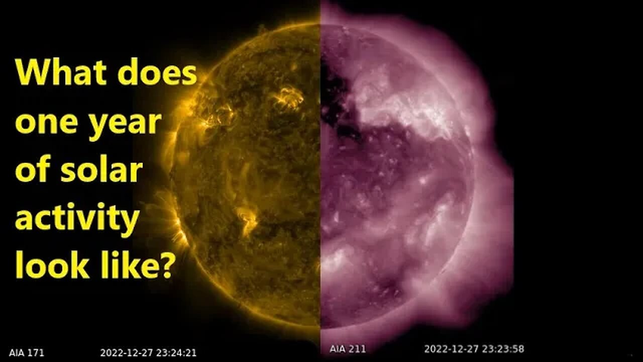 Watch one year of the solar activity in two minutes