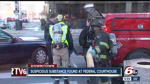 Mysterious substance found inside envelope at federal courthouse in downtown Indianapolis