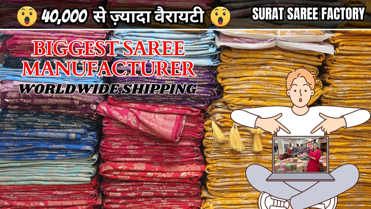 BEST BUSINESS FOR YOUR OUTLET | BIGGEST SAREE FACTORY | PARNIKA INDIA |