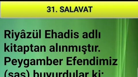 SALAVAT-I ŞERİFELER (31. SALAVAT -sesli)