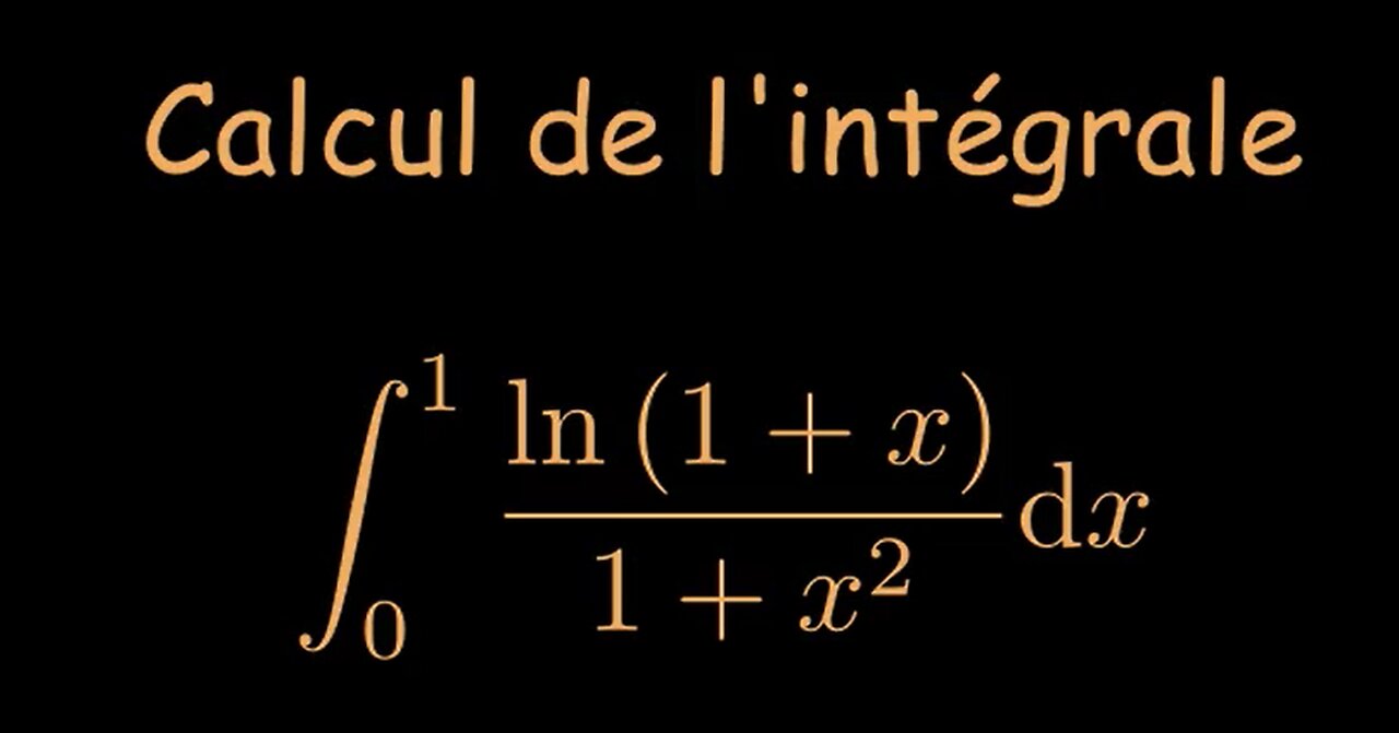 Calcul d'une intégrale