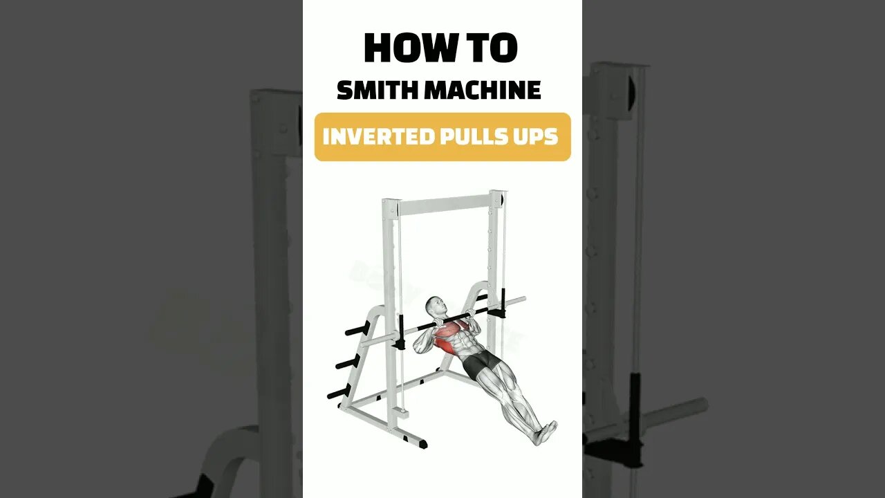 How To SMITH MACHINE INVERTED PULLS UPS #short #shorts #shortvideo #ytshorts #fitness #gym