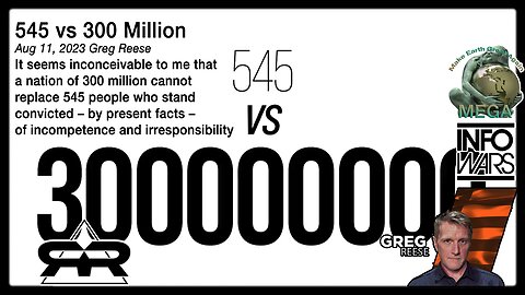 545 vs 300 Million - Who is the Problem Really? - August 11, 2023 Greg Reese