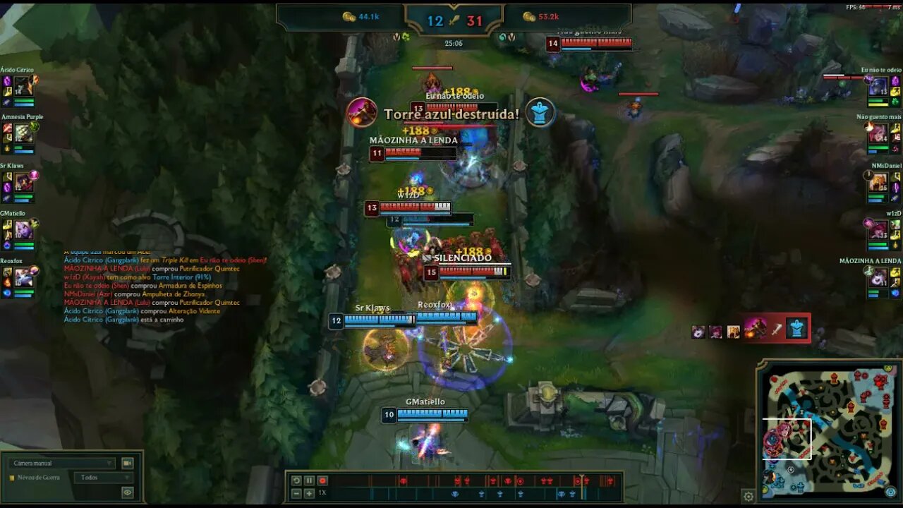 Gangplank gets a QUADRA KILL