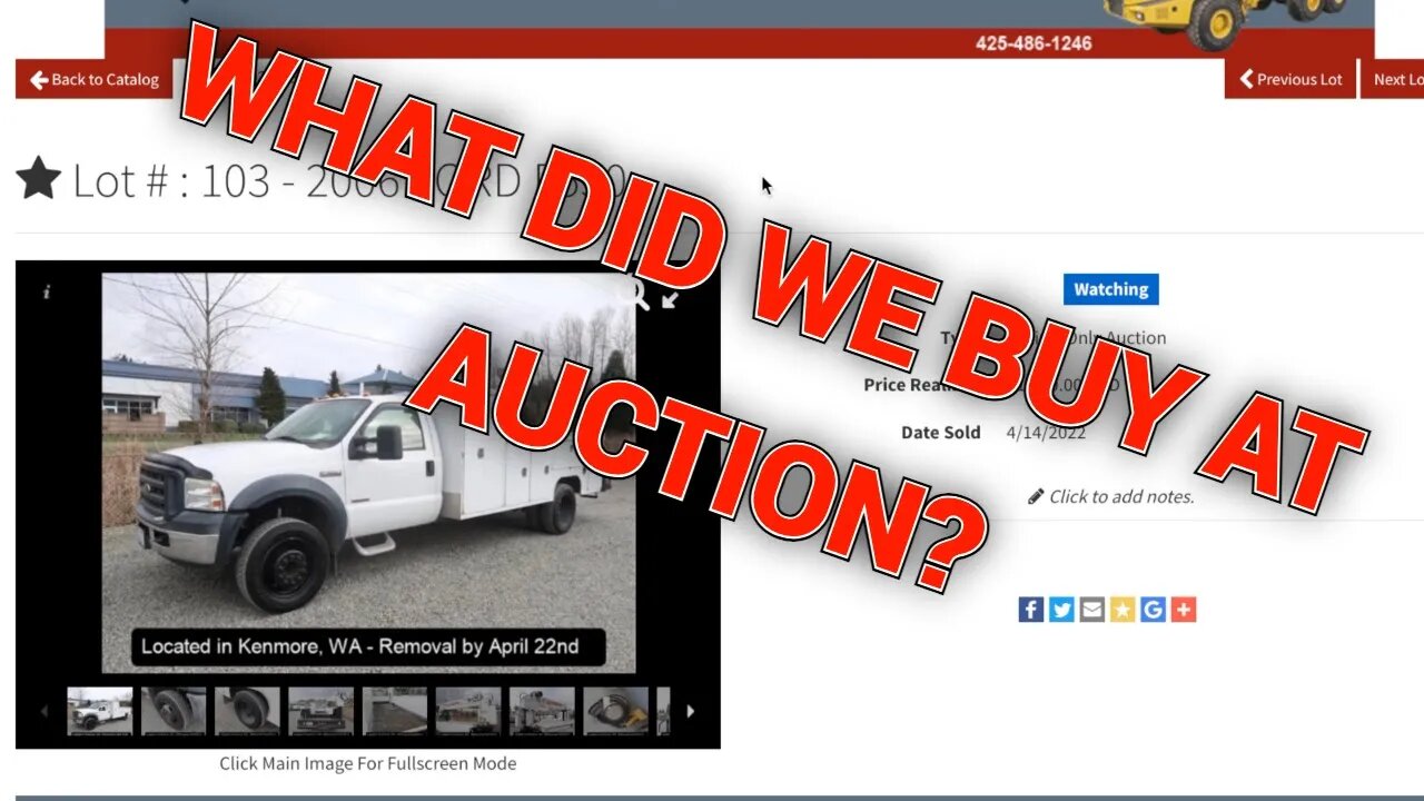 What did the trucks at auction go for? What did we end up buying?