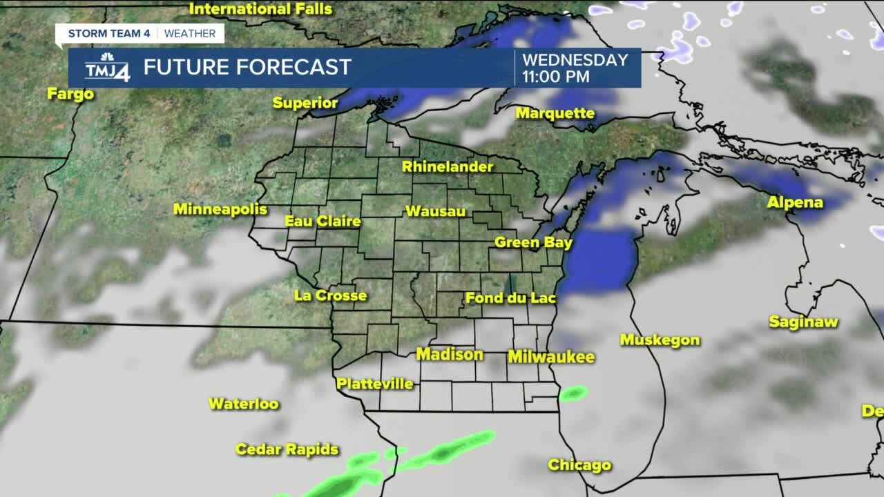 Cloudy, mild Tuesday ahead