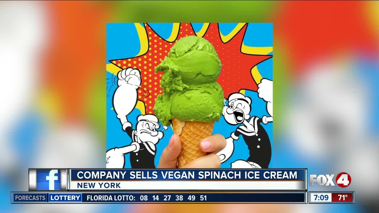 Company selling vegan spinach ice cream