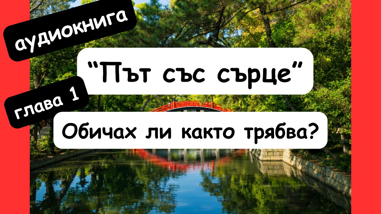 "ОБИЧАХ ЛИ КАКТО ТРЯБВА?" - глава 1 от "ПЪТ СЪС СЪРЦЕ" на Джек Корнфийлд / АУДИОКНИГА