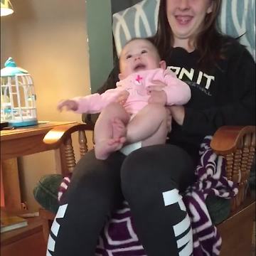Baby Imitates Laughing Kid