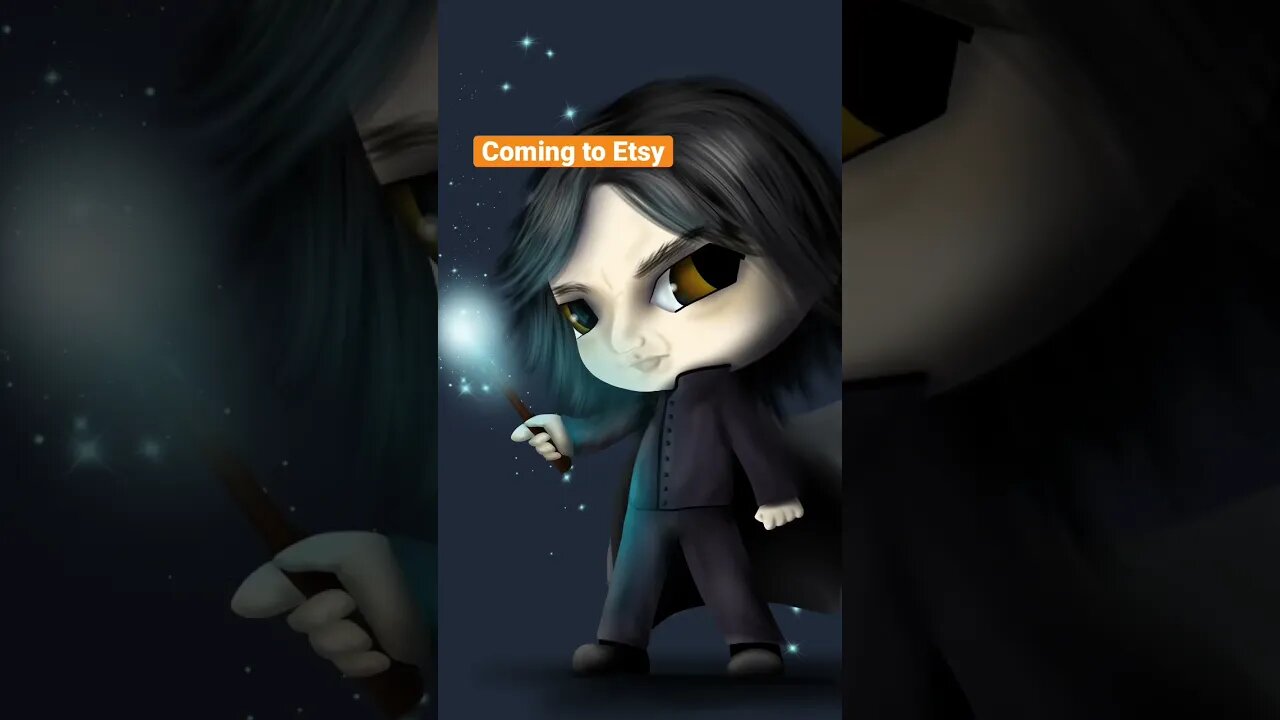 Snape Chibi coming to Etsy #chibi #harrypotter #etsy #digitalartwork #artistlife