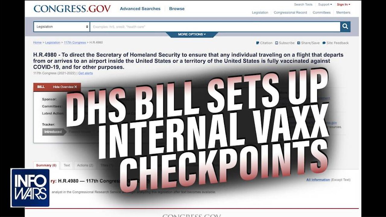 DHS Bill to Set Up Internal Checkpoints to Check Vaccination Status