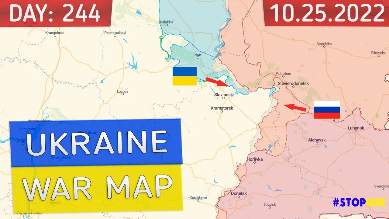 Russia and Ukraine war map 25 October 2022 - 244 day invasion | Military summary latest news today