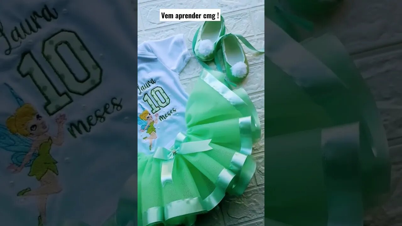 Aula no canal! tutu + sapatilha #moldegratis #sapatinhodebebe #saiadetule #saiatutu #mesversário