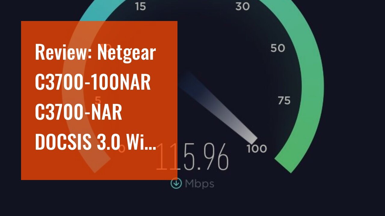 Review: Netgear C3700-100NAR C3700-NAR DOCSIS 3.0 WiFi Cable Modem Router with N600 8x4 Downloa...