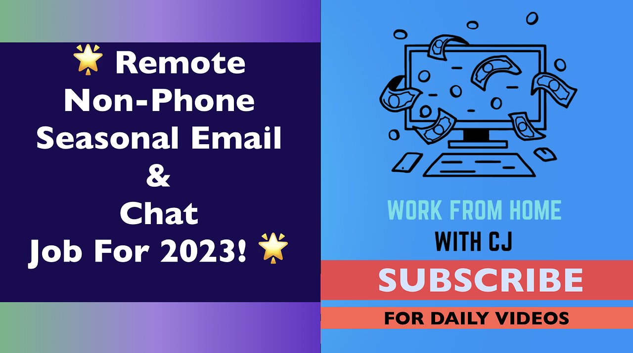 🌟 Remote Non Phone Seasonal Email & Chat Job For 2023!