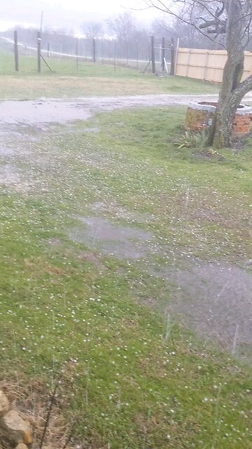 hail on a tin roof ended my nap!!
