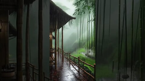 Rain sound sleep: The sound of rain in the rainforest helps you quickly enter deep sleep（ASMR）#short