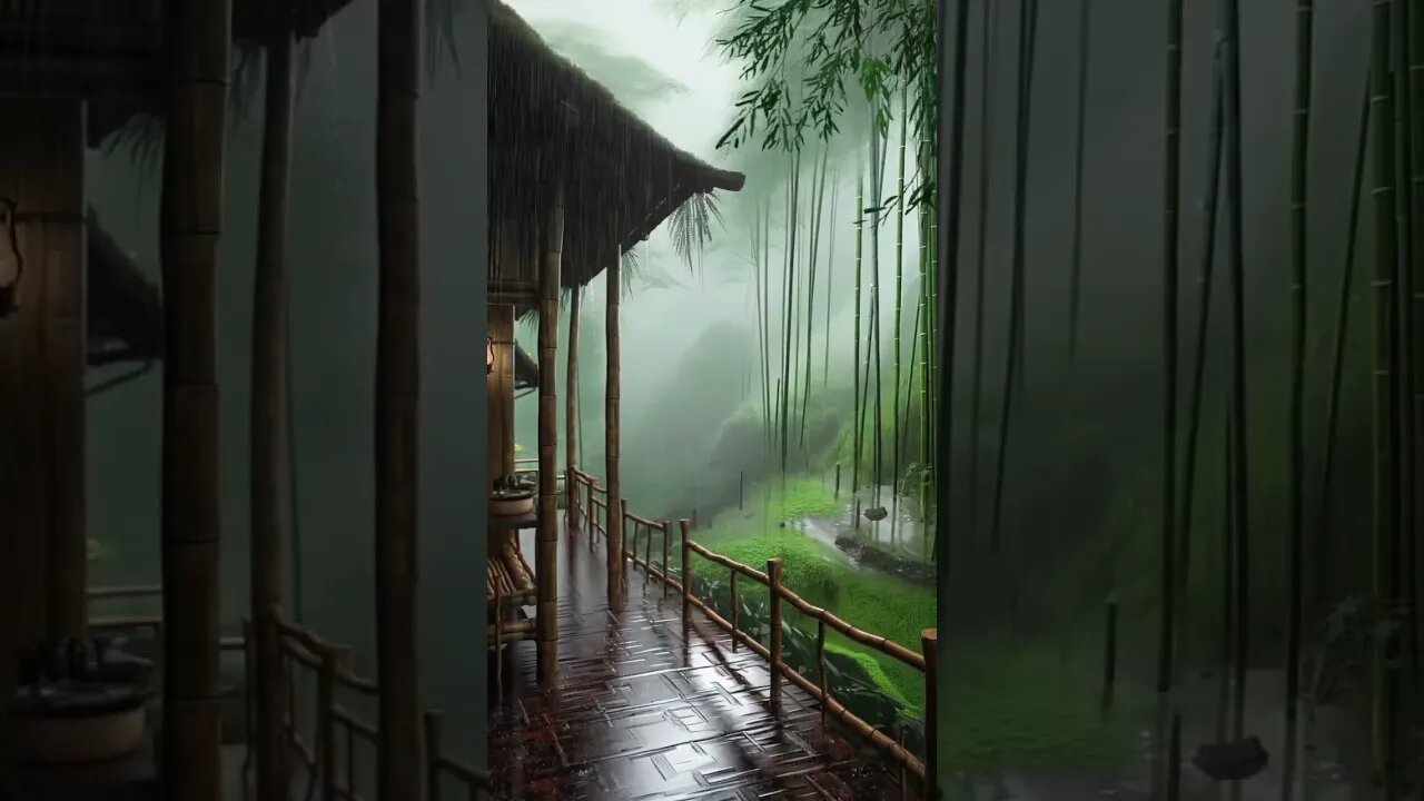 Rain sound sleep: The sound of rain in the rainforest helps you quickly enter deep sleep（ASMR）#short