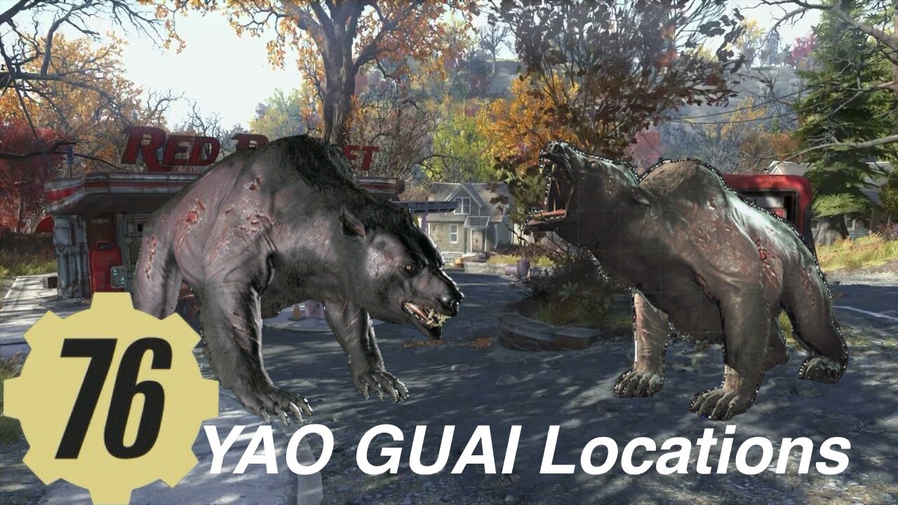 YAO GUAI Locations, fallout76