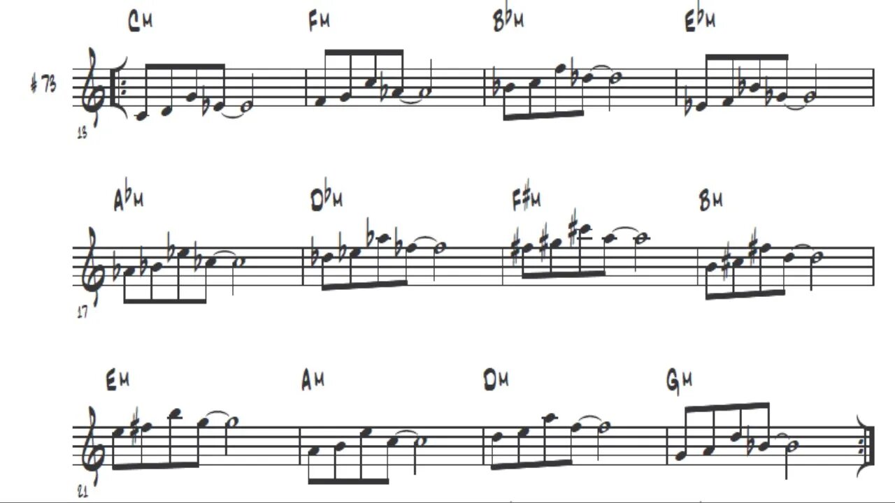 [TRUMPET JAZZ METHOD] 250 jazz patterns - Minor Patterns 02