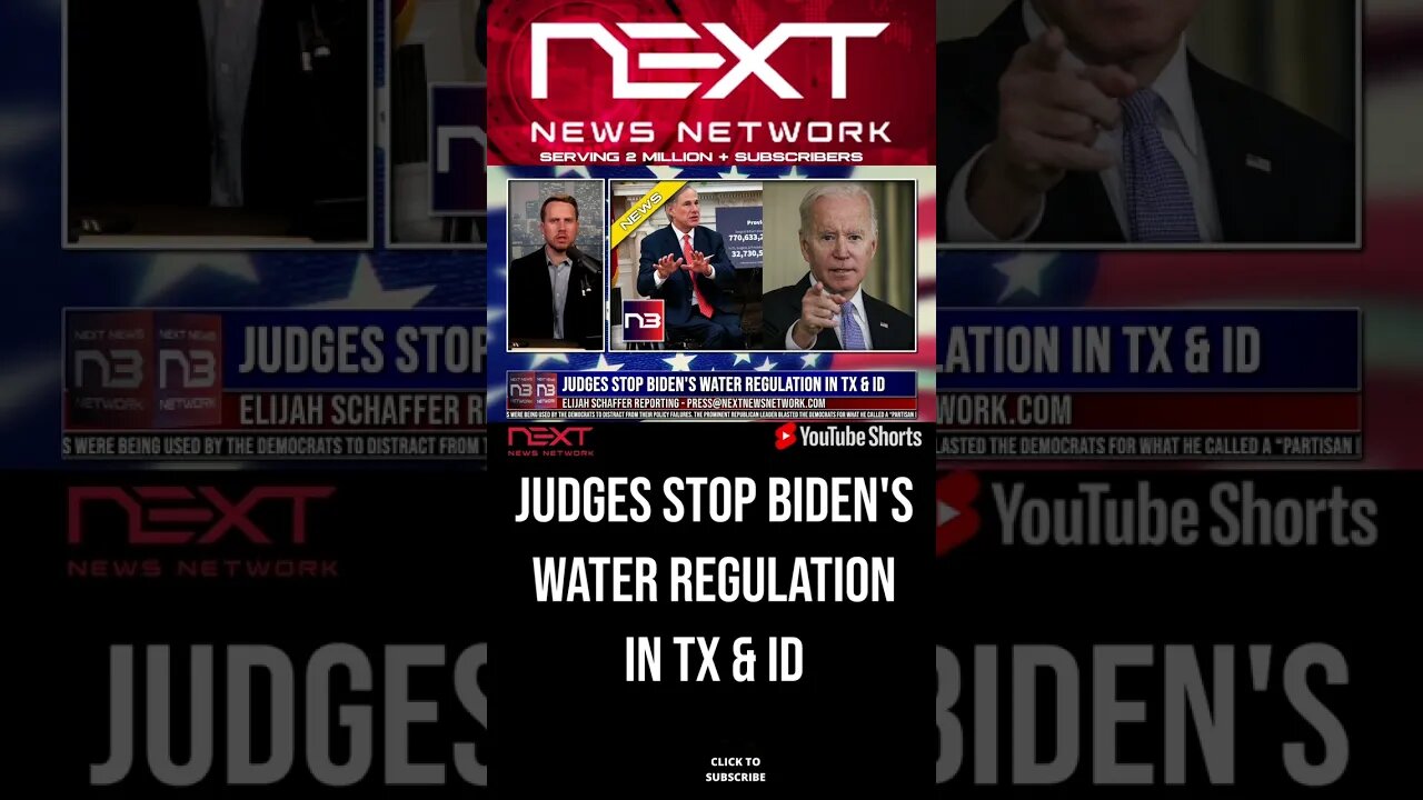 Judges Stop Biden's Water Regulation in TX & ID #shorts