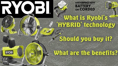 What is Ryobi's 'Hybrid' technology and what are the benefits